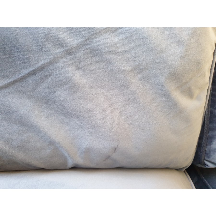 GRADE A2 - Payton Charcoal Grey Velvet 3 Seater Sofa