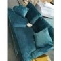 GRADE A2 - Payton Teal Blue Velvet 3 Seater Sofa