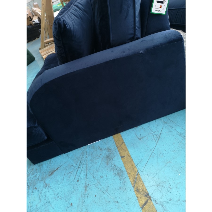 GRADE A2 - Payton Navy Blue Velvet 2 Seater Sofa