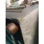 GRADE A2 - Grey Velvet Chesterfield Sofa Bed - Seats 3 - Double Bed - Bronte