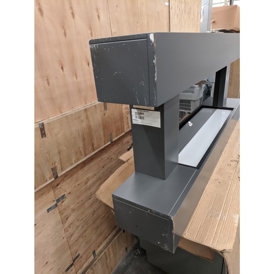 GRADE A2 - AmberGlo Grey Wall Mounted Electric Fireplace Suite
