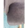 GRADE A2 - Dark Grey Velvet Swivel Bar Stool - Jade Boutique