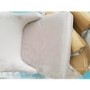 GRADE A2 - Pair of Beige Velvet Dining Chairs with Button Back & Black Legs - Maddy