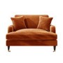 GRADE A2 - Opulence Orange Velvet Loveseat - Payton