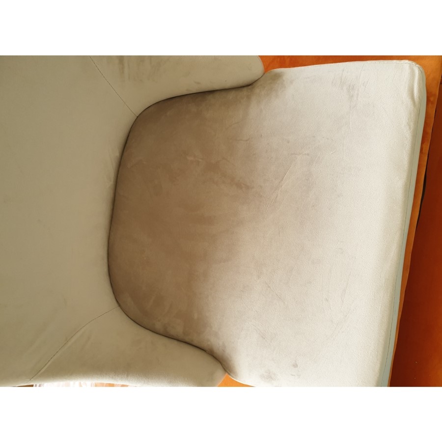 GRADE A2 - Pair of Silver Grey Velvet Dining Chairs with Button Back - Maddy