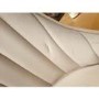 GRADE A2 - Pair of Beige Velvet Dining Chairs with Ribbed Back - Penelope