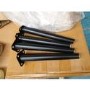 GRADE A2 - Pair of Beige Velvet Dining Chairs with Ribbed Back - Penelope