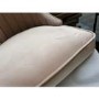 GRADE A2 - Pair of Beige Velvet Dining Chairs with Ribbed Back - Penelope
