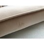 GRADE A2 - Pair of Beige Velvet Dining Chairs with Ribbed Back - Penelope
