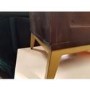 GRADE A3 - Jude Chevron 3 Drawer Bedside Table in Dark Wood