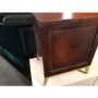 GRADE A3 - Jude Chevron 3 Drawer Bedside Table in Dark Wood