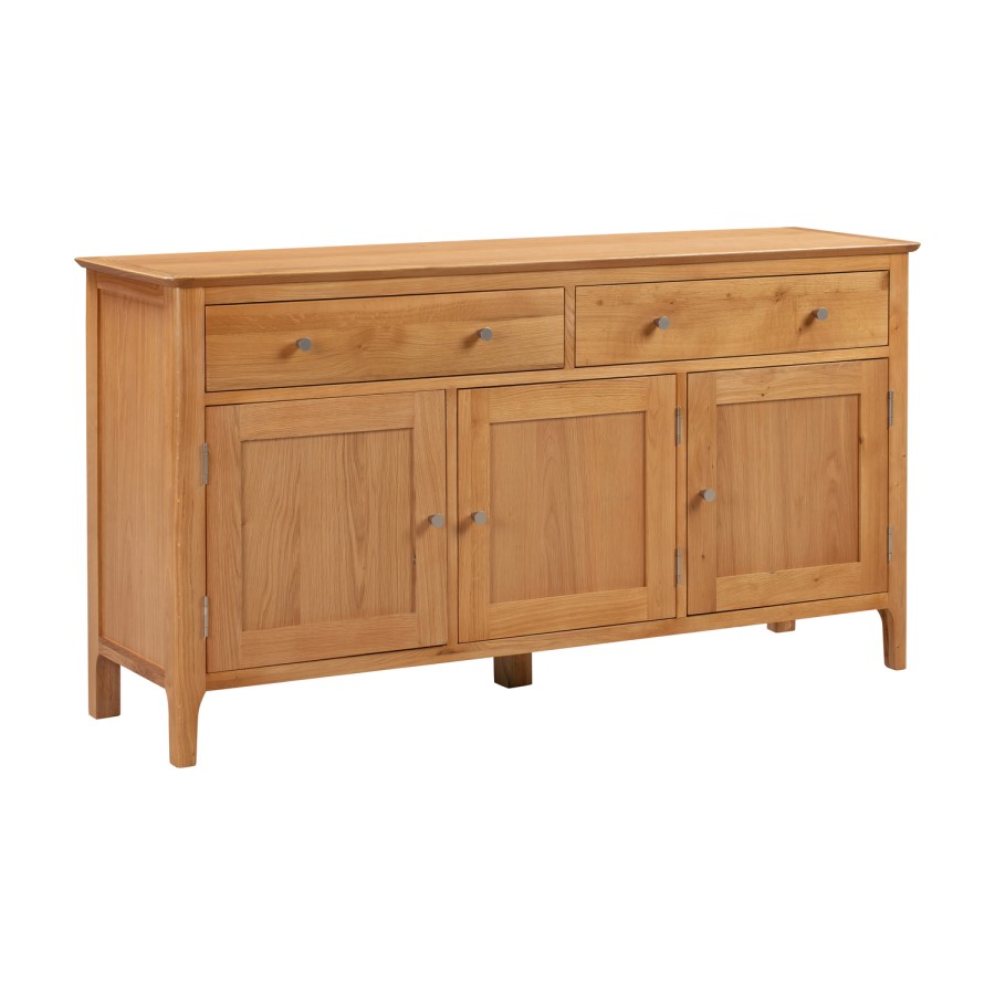 GRADE A2 - Large Oak Sideboard with Storage - Adeline