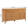GRADE A2 - Large Oak Sideboard with Storage - Adeline