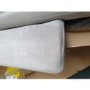 GRADE A2 - Amara King Size Bed Frame in Silver Grey Velvet with Quilted Headboard