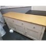 GRADE A2 - Large Grey & Oak Sideboard with Storage - Adeline