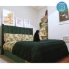 GRADE A2 - Maddox Wing Back King Size Ottoman Bed in Green Velvet