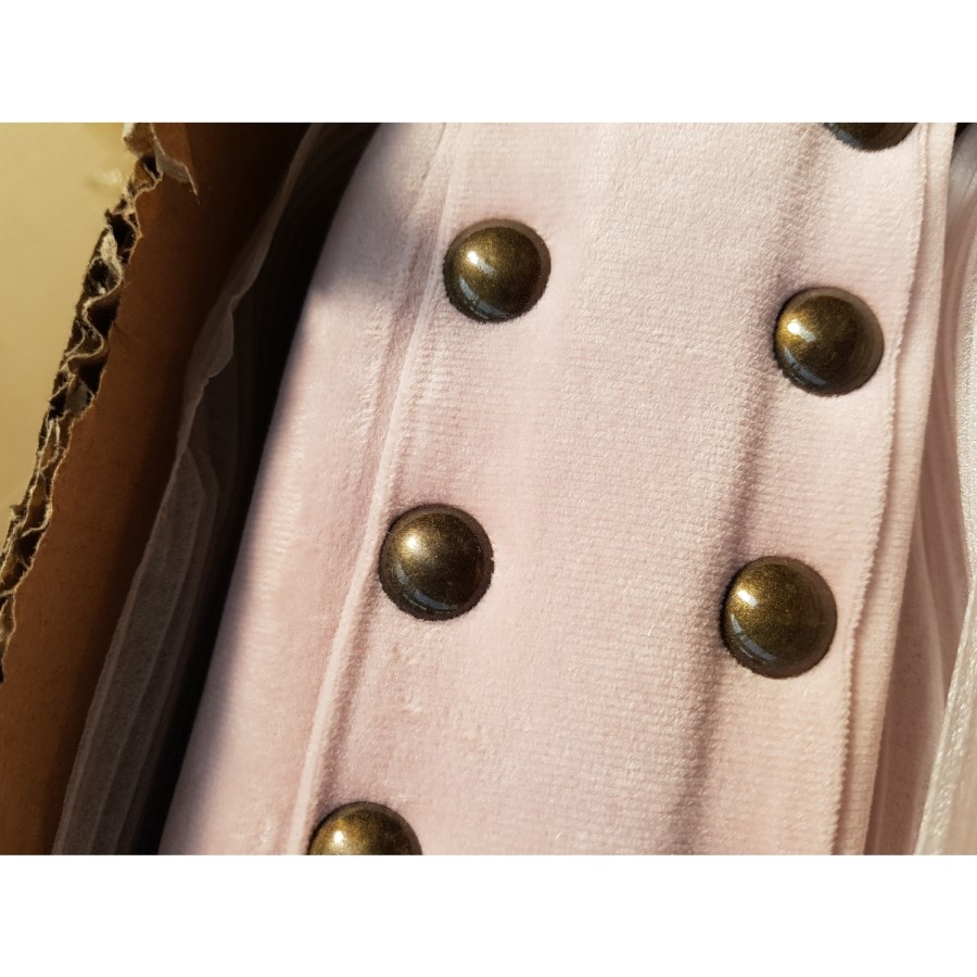 GRADE A2 - Sacha Velvet Day Bed in Baby Pink - Trundle Bed Included