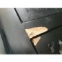 GRADE A2 - Alexis Mirrored Dressing Table in Black with Carved Detail