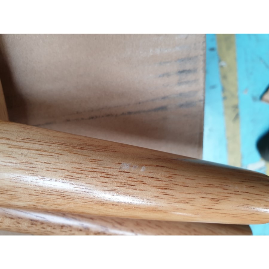 GRADE A2 - Pair of Oak Effect Dining Chairs with Spindle Back - Cami