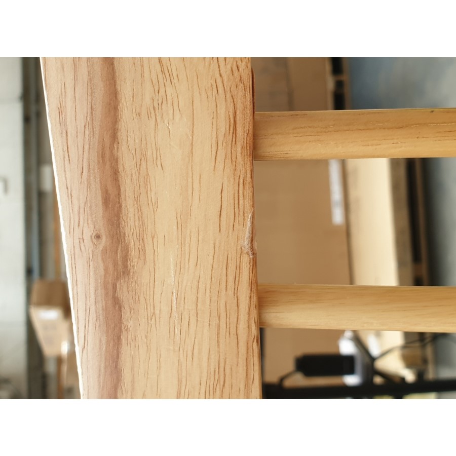 GRADE A2 - Pair of Oak Effect Dining Chairs with Spindle Back - Cami