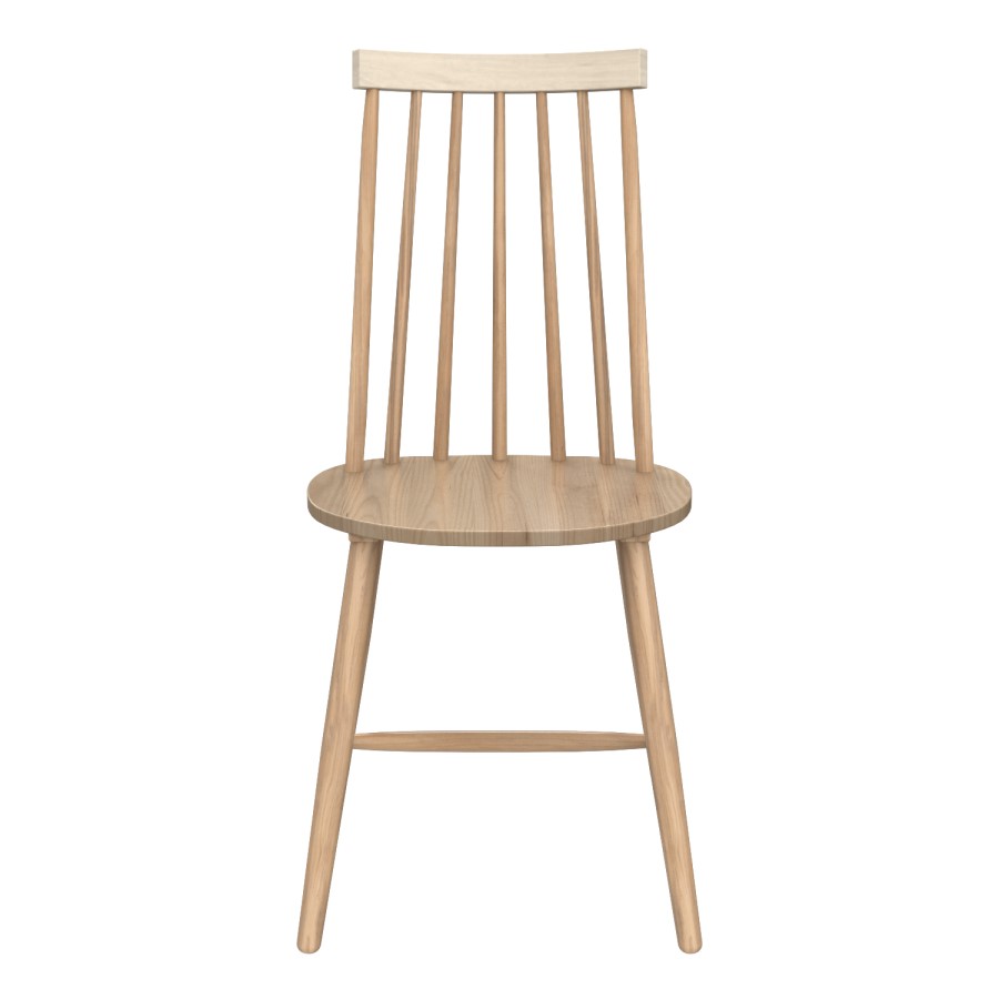 GRADE A2 - Pair of Oak Effect Dining Chairs with Spindle Back - Cami