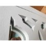 GRADE A2 - Alexis Mirrored 2 Drawer Bedside Table in Pale Grey with Carved Detail