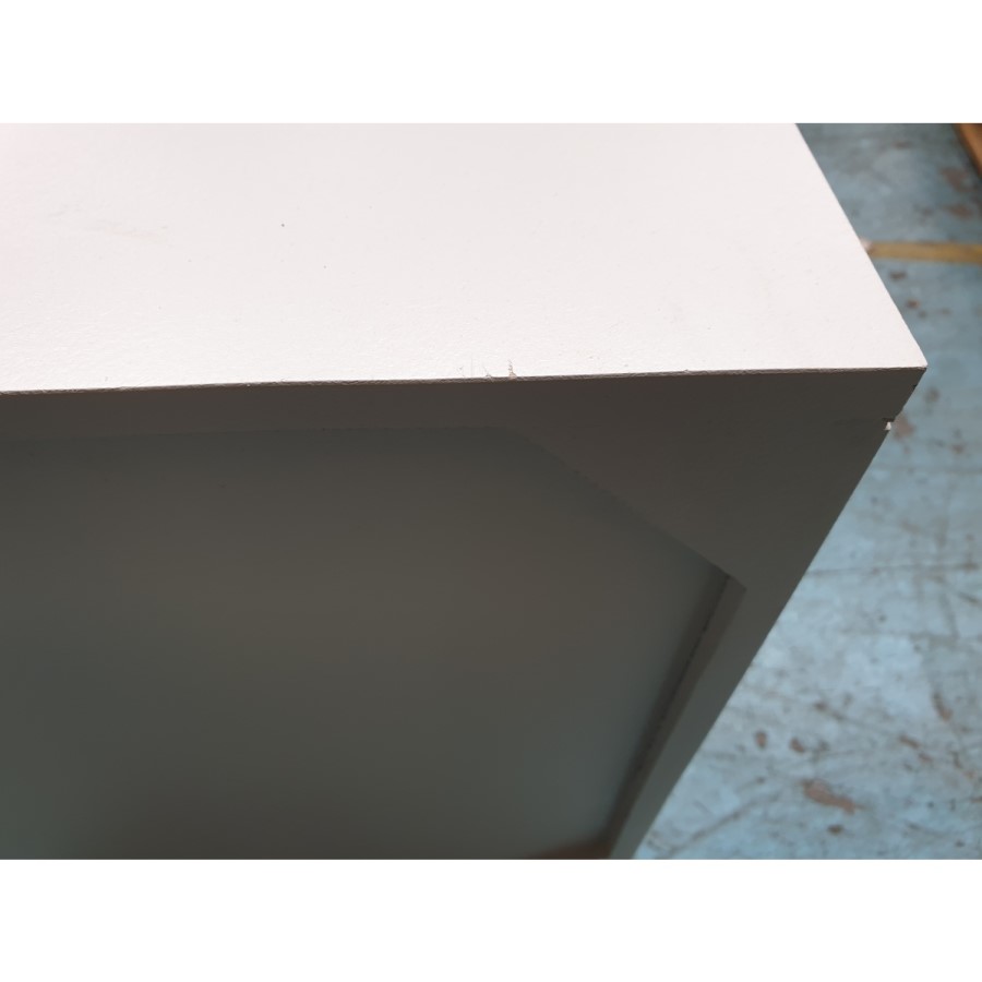 GRADE A2 - Grey Mirrored Boho 2 Drawer Bedside Table - Alexis