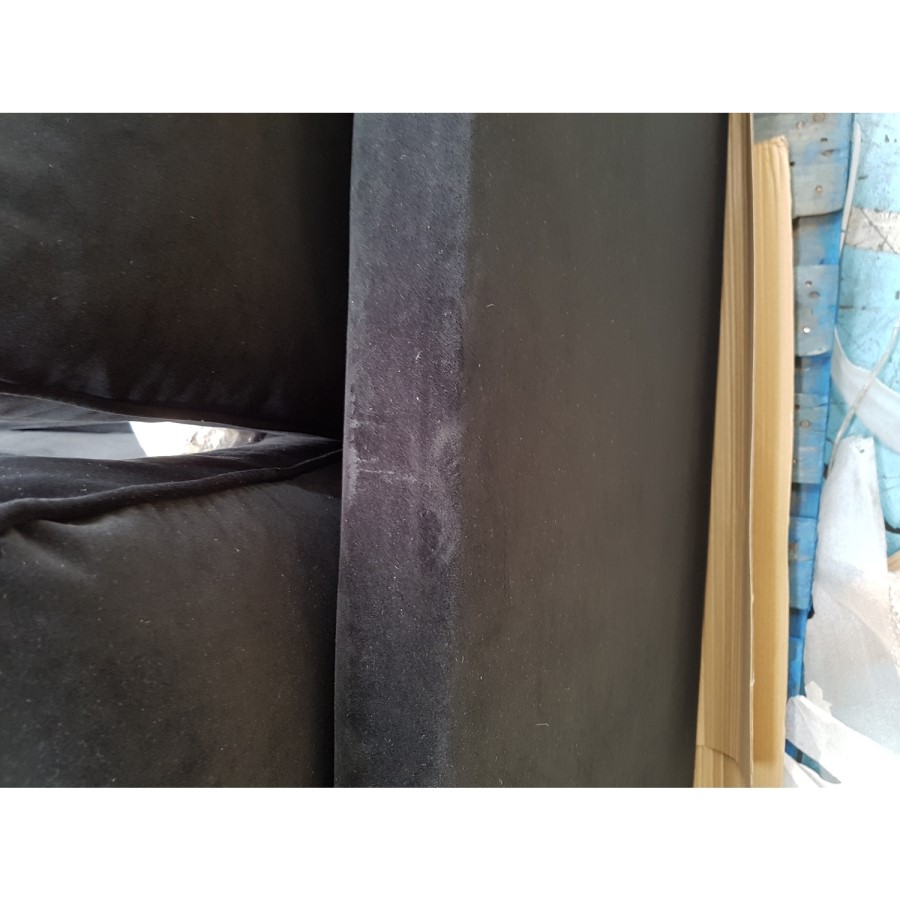 GRADE A2 - Payton Black Velvet 2 Seater Sofa 