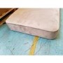 GRADE A2 - Cheska Silver Grey Velvet Chaise Longue Chair with Button Detail - Left Hand Facing