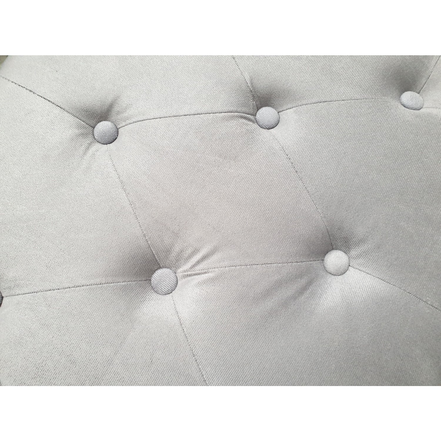 GRADE A2 Safina Velvet Storage Blanket Box in Grey with Stud Detail