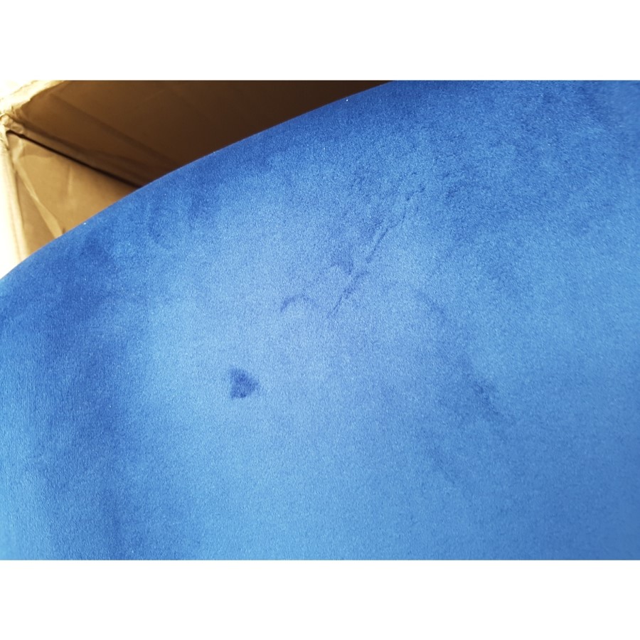 GRADE A2 - Pair of Navy Blue Velvet Dining Chairs - Jenna