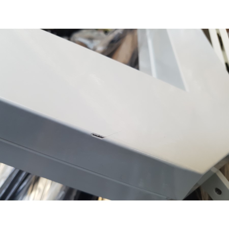GRADE A2 - Connect White Faux Marble Top Extendable Dining Table - Thassos
 1600-2000mm
