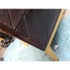 GRADE A2 - Jude Chevron 3 Drawer Bedside Table in Dark Wood