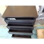 GRADE A2 - Georgia 5 Drawer Tall Chest of Drawers in Black