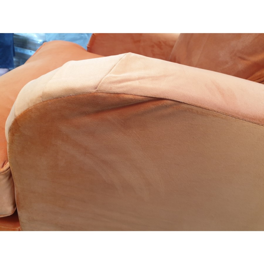 GRADE A2 - Opulence Orange Velvet Armchair - Payton