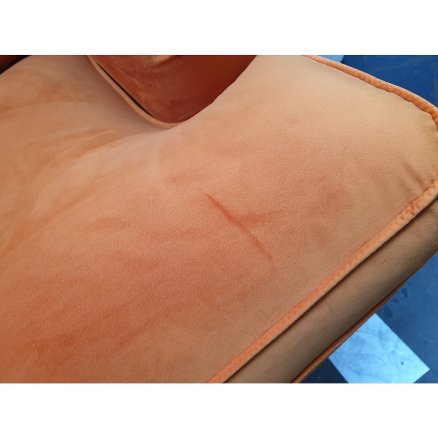 GRADE A2 - Opulence Orange Velvet Armchair - Payton