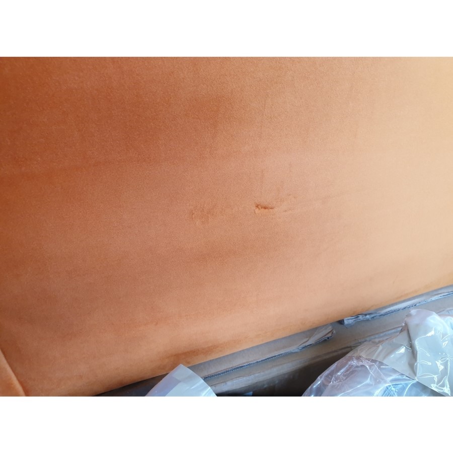 GRADE A2 - Opulence Orange Velvet Armchair - Payton