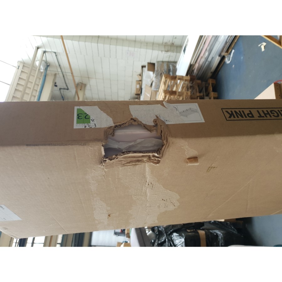 GRADE A2 - Oxford Captains Guest Bed With Storage in Light Pink - Trundle Bed Included