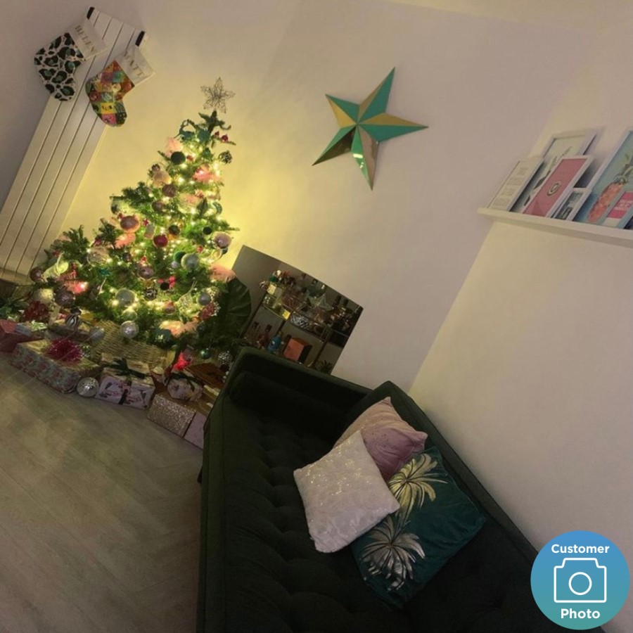 GRADE A2 - Buttoned Green Velvet Sofa - 3 Seater with Cushions - Elba