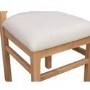 Set of 2 Solid Oak Dining Chairs with Fabric Seat - Adeline