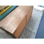 GRADE A2 - Aubrey Walnut 6 Drawer Wide Chest of Drawers with Gold Legs