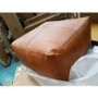 GRADE A2 - Natural Tan Leather Square Pouffe