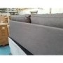 GRADE A2 - Grey 3 Seater Sofa in Woven Fabric - Payton