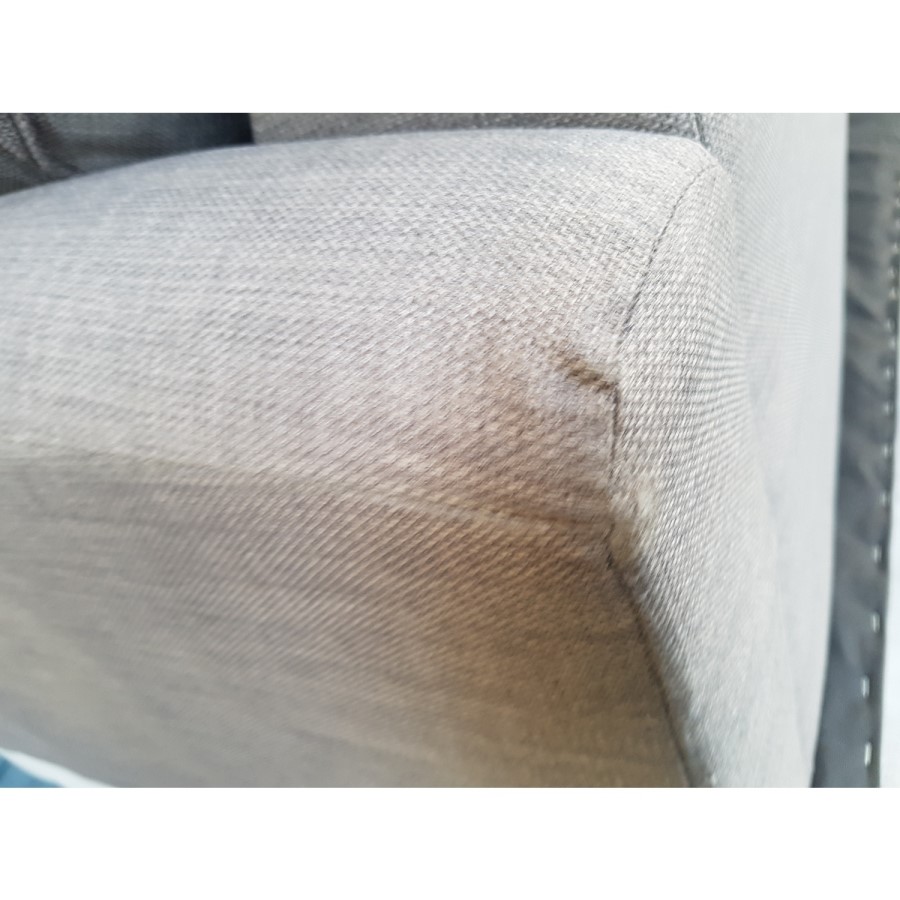 GRADE A2 - Grey 3 Seater Sofa in Woven Fabric - Payton