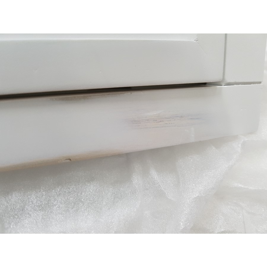 GRADE A2 - Narrow Console Table with Drawers in White - Elms