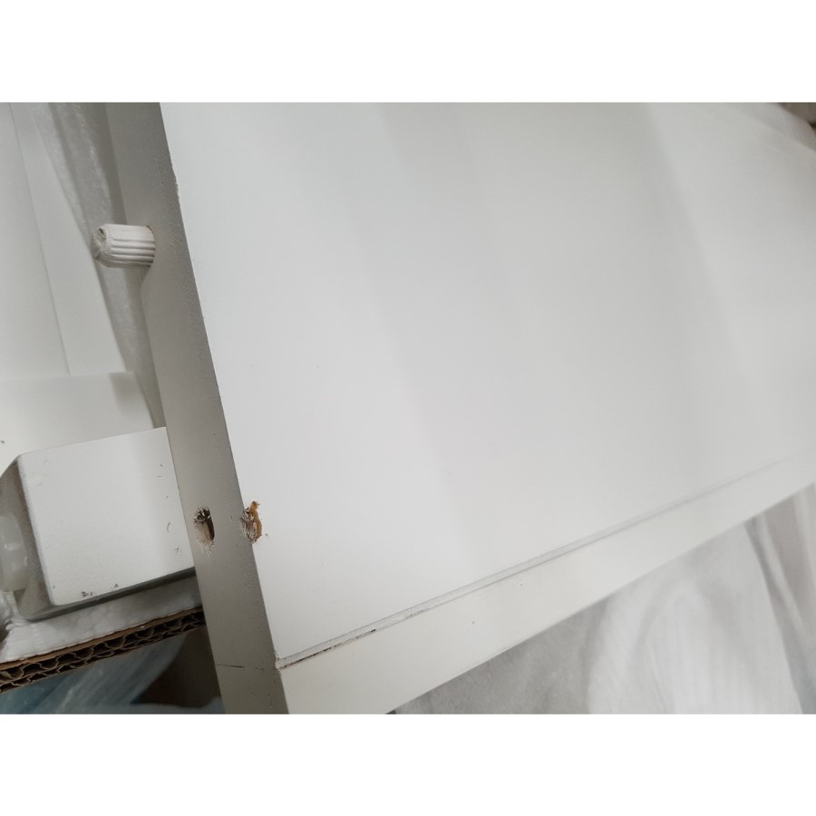 GRADE A2 - Narrow Console Table with Drawers in White - Elms