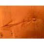 GRADE A2 - Buttoned Orange Velvet Sofa with Cushions - Seats 3 - Luthor