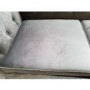 GRADE A2 - Grey Velvet Chesterfield Sofa - Seats 2 - Bronte