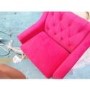 GRADE A2 - Hot Pink Velvet Armchair with Button Detail - Cole