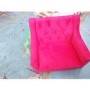 GRADE A2 - Hot Pink Velvet Armchair with Button Detail - Cole